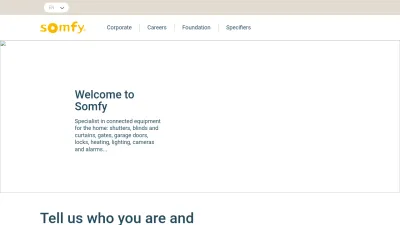 Screenshot preview of somfy.com