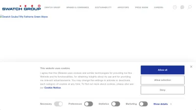 Screenshot preview of swatchgroup.com