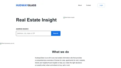 Screenshot preview of hudwayglass.com