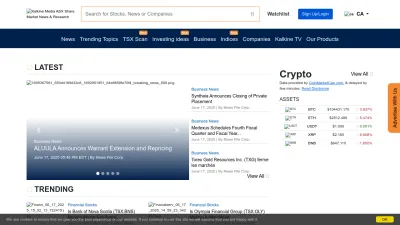 Screenshot preview of kalkinemedia.com
