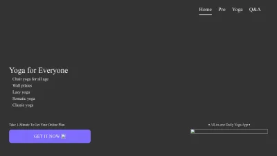 Screenshot preview of dailyyoga.com