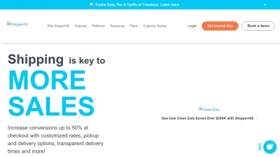 Screenshot preview of shipperhq.com