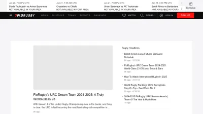 Screenshot preview of florugby.com