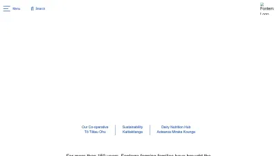 Screenshot preview of fonterra.com