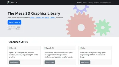 Screenshot preview of mesa3d.org
