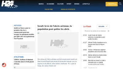 Screenshot preview of h24info.ma