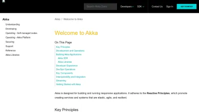 Screenshot preview of doc.akka.io