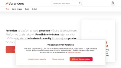 Screenshot preview of forendors.cz