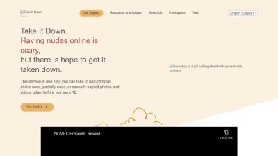 Screenshot preview of takeitdown.ncmec.org