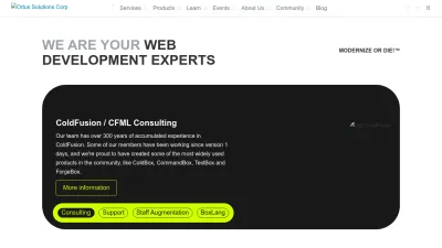Screenshot preview of ortussolutions.com