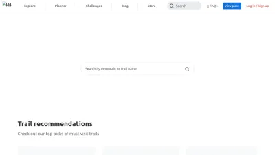 Screenshot preview of hikingbook.net