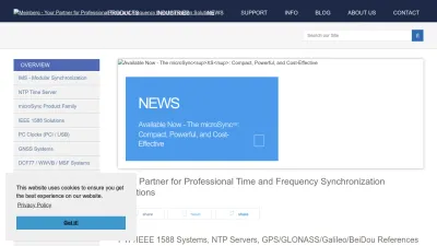 Screenshot preview of meinbergglobal.com