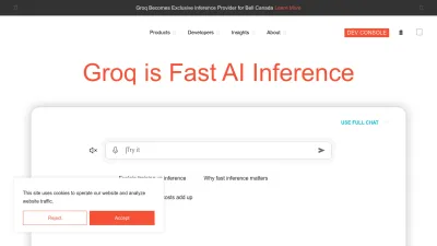 Screenshot preview of groq.com