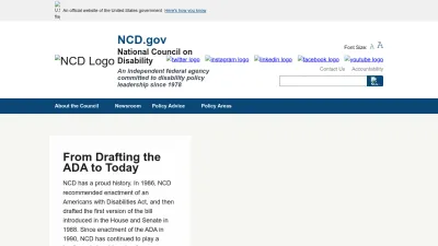 Screenshot preview of ncd.gov