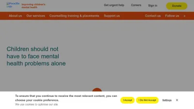 Screenshot preview of place2be.org.uk