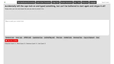 Screenshot preview of convertcase.net