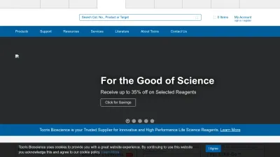 Screenshot preview of tocris.com