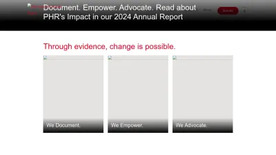 Screenshot preview of phr.org