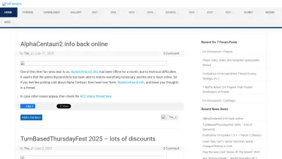 Screenshot preview of civfanatics.com
