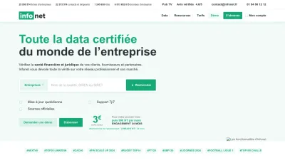 Screenshot preview of infonet.fr