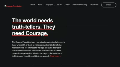 Screenshot preview of couragefound.org