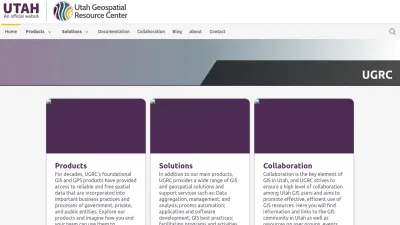 Screenshot preview of gis.utah.gov