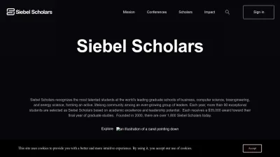 Screenshot preview of siebelscholars.com