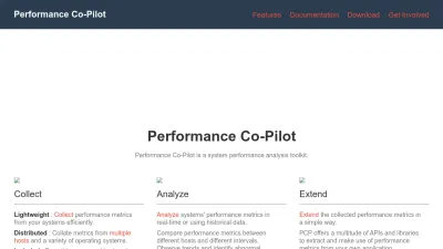 Screenshot preview of pcp.io