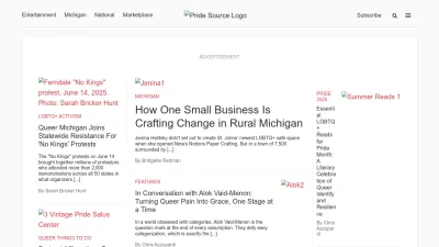 Screenshot preview of pridesource.com