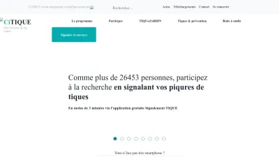 Screenshot preview of citique.fr