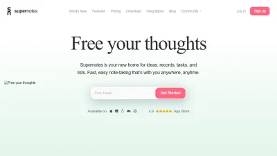 Screenshot preview of supernotes.app