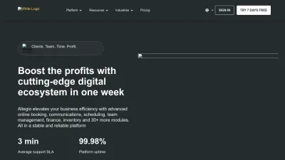 Screenshot preview of alteg.io