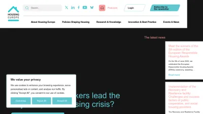Screenshot preview of housingeurope.eu