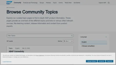 Screenshot preview of pages.community.sap.com