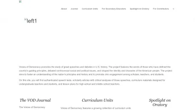 Screenshot preview of voicesofdemocracy.umd.edu