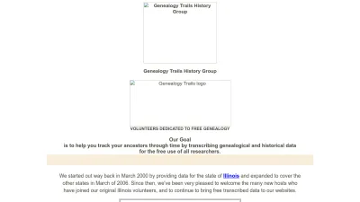 Screenshot preview of genealogytrails.com