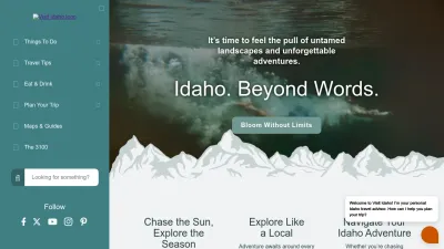 Screenshot preview of visitidaho.org