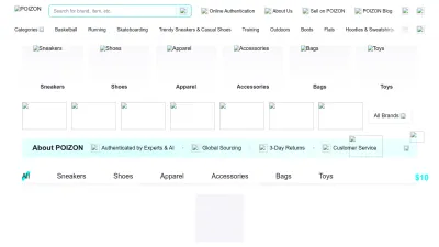 Screenshot preview of poizon.com
