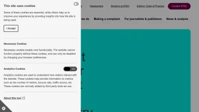 Screenshot preview of ipso.co.uk