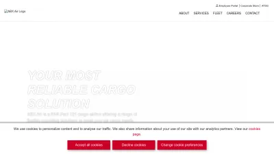 Screenshot preview of abxair.com