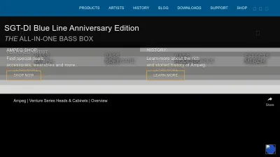 Screenshot preview of ampeg.com