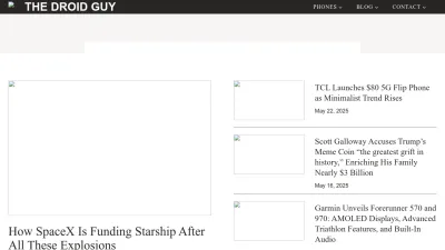 Screenshot preview of thedroidguy.com