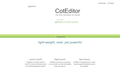 Screenshot preview of coteditor.com
