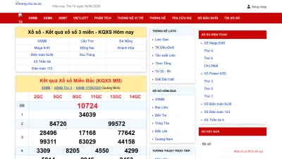 Screenshot preview of xoso.com.vn