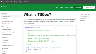 Screenshot preview of tsdoc.org
