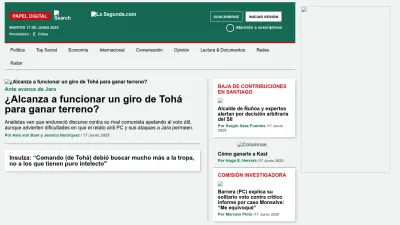 Screenshot preview of lasegunda.com