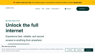Screenshot preview of lantern.io