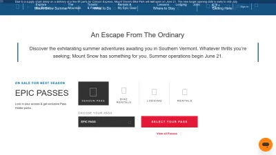Screenshot preview of mountsnow.com