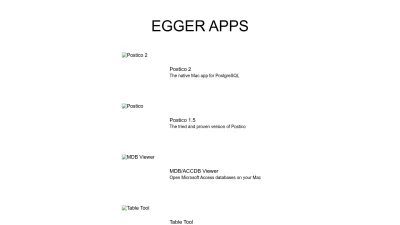 Screenshot preview of eggerapps.at
