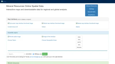 Screenshot preview of mrdata.usgs.gov